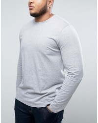 grauer Pullover mit einem Rundhalsausschnitt von Asos