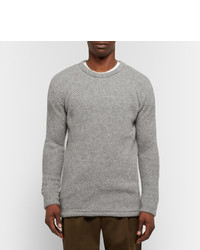 grauer Pullover mit einem Rundhalsausschnitt von The Elder Statesman