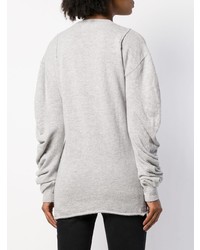 grauer Pullover mit einem Rundhalsausschnitt von Lost & Found Rooms