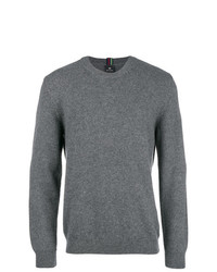 grauer Pullover mit einem Rundhalsausschnitt von Ps By Paul Smith
