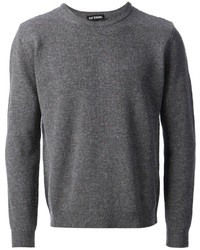grauer Pullover mit einem Rundhalsausschnitt von Raf Simons