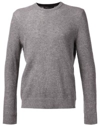 grauer Pullover mit einem Rundhalsausschnitt von Rag and Bone