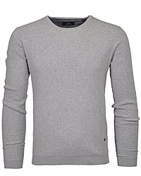 grauer Pullover mit einem Rundhalsausschnitt von RAGMAN