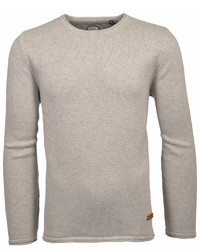 grauer Pullover mit einem Rundhalsausschnitt von RAGMAN
