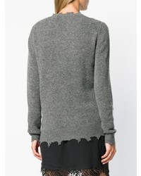grauer Pullover mit einem Rundhalsausschnitt von IRO