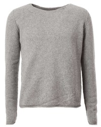 grauer Pullover mit einem Rundhalsausschnitt von The Elder Statesman