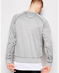 grauer Pullover mit einem Rundhalsausschnitt von Bench