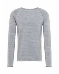 grauer Pullover mit einem Rundhalsausschnitt von REVIEW