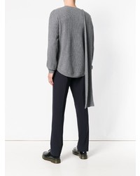 grauer Pullover mit einem Rundhalsausschnitt von Chalayan