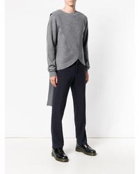 grauer Pullover mit einem Rundhalsausschnitt von Chalayan