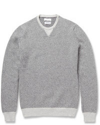 grauer Pullover mit einem Rundhalsausschnitt von Richard James