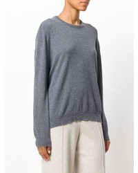 grauer Pullover mit einem Rundhalsausschnitt von Pringle Of Scotland