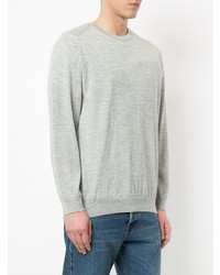 grauer Pullover mit einem Rundhalsausschnitt von H Beauty&Youth