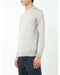 grauer Pullover mit einem Rundhalsausschnitt von Eleventy