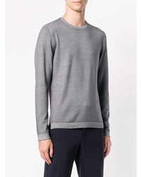 grauer Pullover mit einem Rundhalsausschnitt von La Fileria For D'aniello