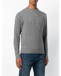 grauer Pullover mit einem Rundhalsausschnitt von Borrelli