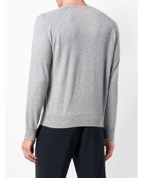 grauer Pullover mit einem Rundhalsausschnitt von Barba