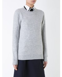 grauer Pullover mit einem Rundhalsausschnitt von Michael Kors Collection