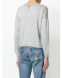 grauer Pullover mit einem Rundhalsausschnitt von Blanca