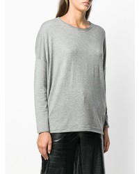 grauer Pullover mit einem Rundhalsausschnitt von Steffen Schraut