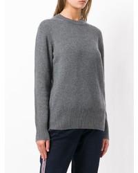 grauer Pullover mit einem Rundhalsausschnitt von Calvin Klein