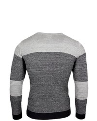 grauer Pullover mit einem Rundhalsausschnitt von RUSTY NEAL