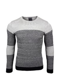 grauer Pullover mit einem Rundhalsausschnitt von RUSTY NEAL