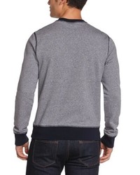 grauer Pullover mit einem Rundhalsausschnitt von Schott