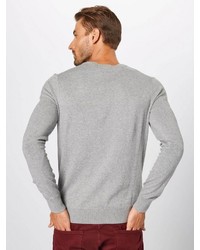 grauer Pullover mit einem Rundhalsausschnitt von Scotch & Soda