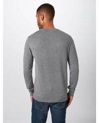 grauer Pullover mit einem Rundhalsausschnitt von Scotch & Soda