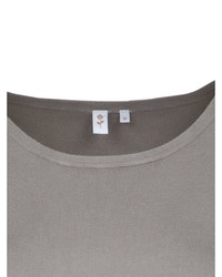 grauer Pullover mit einem Rundhalsausschnitt von Seidensticker