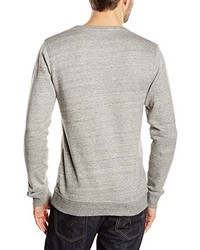 grauer Pullover mit einem Rundhalsausschnitt von Selected