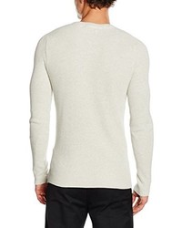 grauer Pullover mit einem Rundhalsausschnitt von Selected Homme