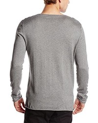 grauer Pullover mit einem Rundhalsausschnitt von Selected Homme