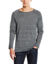 grauer Pullover mit einem Rundhalsausschnitt von Selected Homme