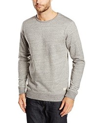 grauer Pullover mit einem Rundhalsausschnitt von Selected