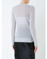 grauer Pullover mit einem Rundhalsausschnitt von Michael Kors Collection