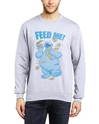 grauer Pullover mit einem Rundhalsausschnitt von Sesame Street