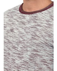 grauer Pullover mit einem Rundhalsausschnitt von Solid