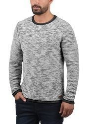 grauer Pullover mit einem Rundhalsausschnitt von Solid
