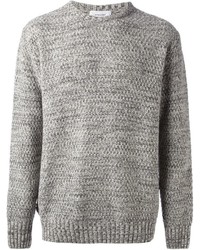 grauer Pullover mit einem Rundhalsausschnitt von Soulland