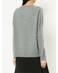 grauer Pullover mit einem Rundhalsausschnitt von Bella Freud