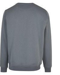 grauer Pullover mit einem Rundhalsausschnitt von Starter Black Label