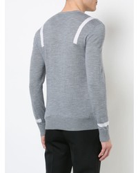 grauer Pullover mit einem Rundhalsausschnitt von Neil Barrett