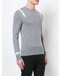 grauer Pullover mit einem Rundhalsausschnitt von Neil Barrett