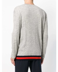 grauer Pullover mit einem Rundhalsausschnitt von Stella McCartney