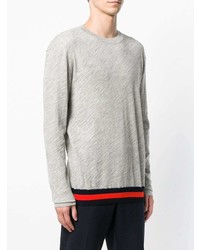 grauer Pullover mit einem Rundhalsausschnitt von Stella McCartney