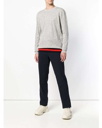 grauer Pullover mit einem Rundhalsausschnitt von Stella McCartney