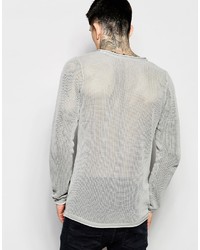 grauer Pullover mit einem Rundhalsausschnitt von Lindbergh