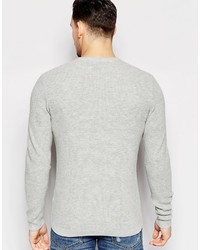 grauer Pullover mit einem Rundhalsausschnitt von Farah